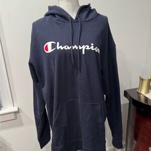 Champion Men's Navy Hoodie Sweater